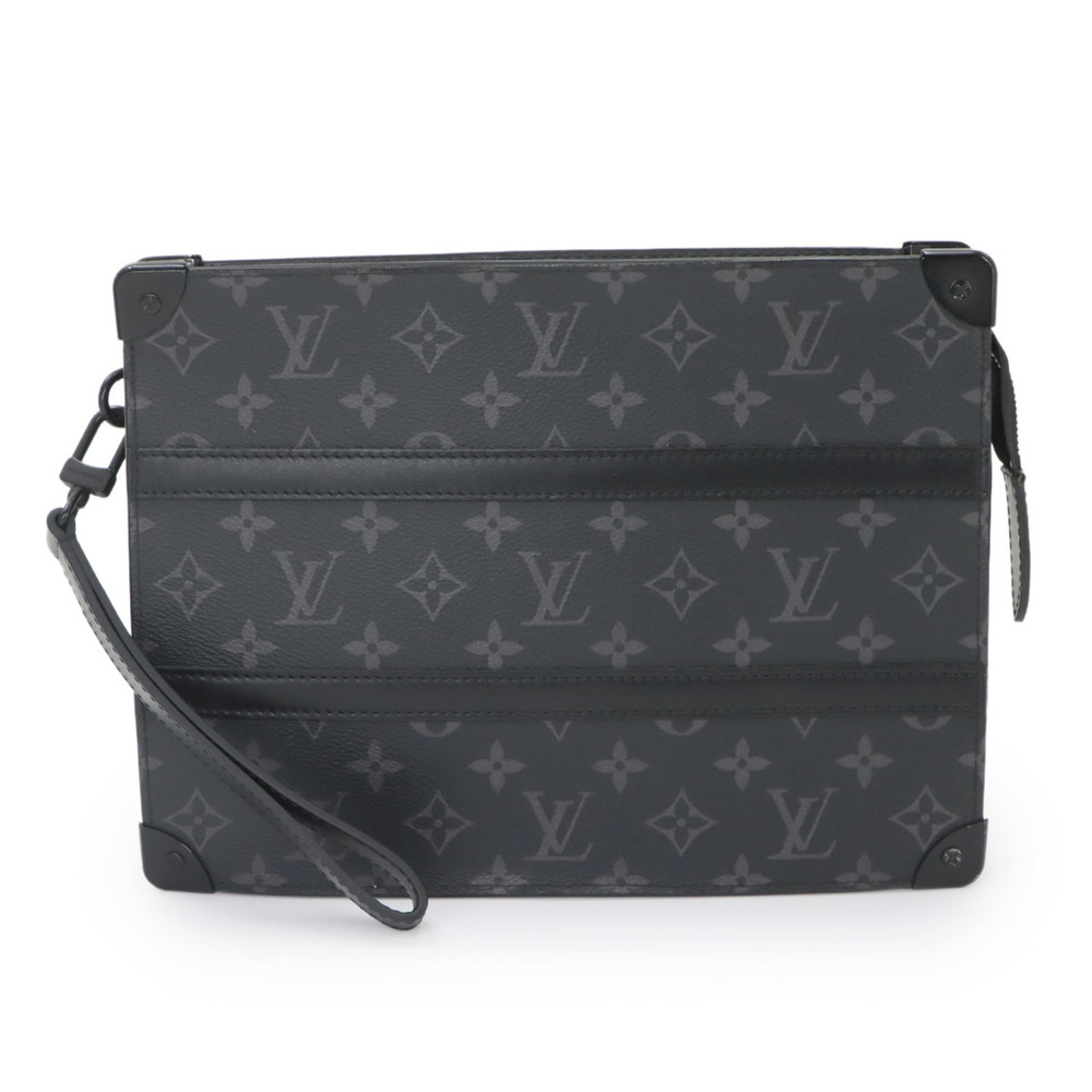 Louis Vuitton Monogram Eclipse Trunk Pochette Clutch Second Handbag M45937 RFID